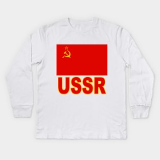 The Pride of the Soviet Union (USSR) - National Flag Design Kids Long Sleeve T-Shirt